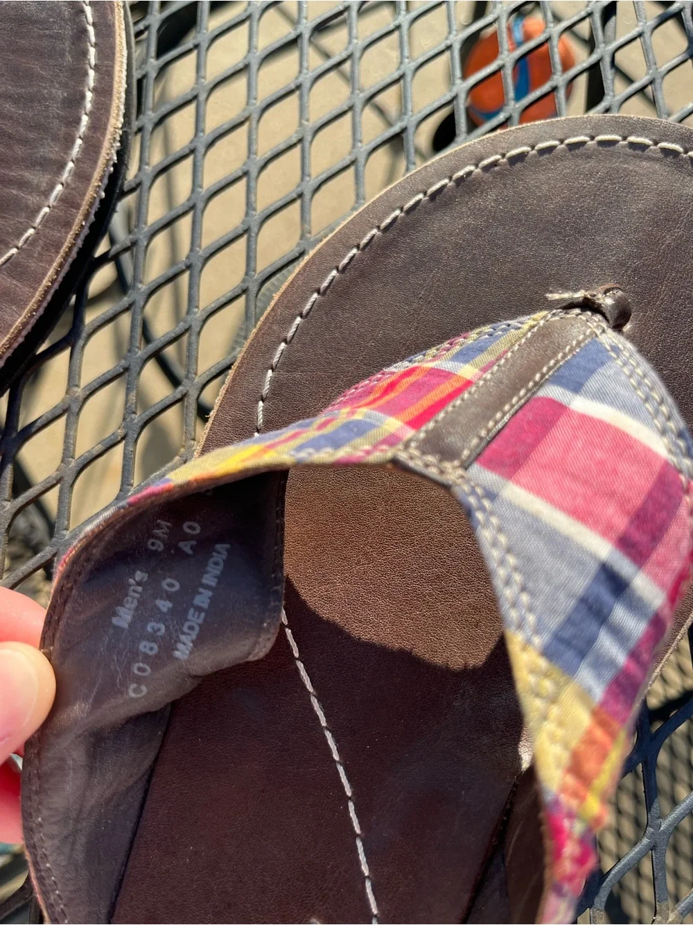 Cole Haan Plajd Fabric Sandals